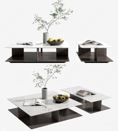 现代茶几3D模型下载